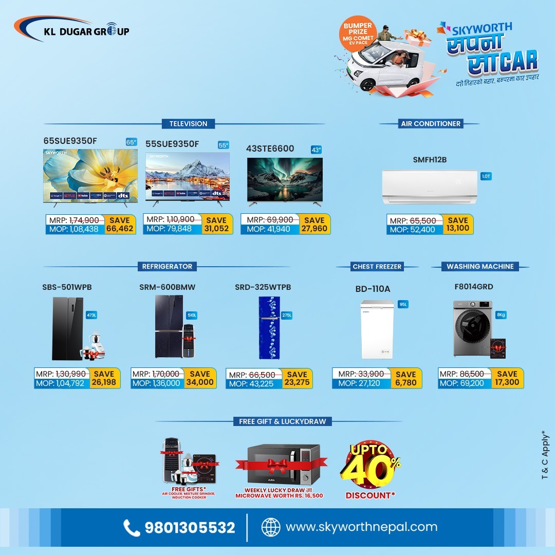 Celebrate the joy of Dashain, Tihar and Chhath with Skyworth Nepal